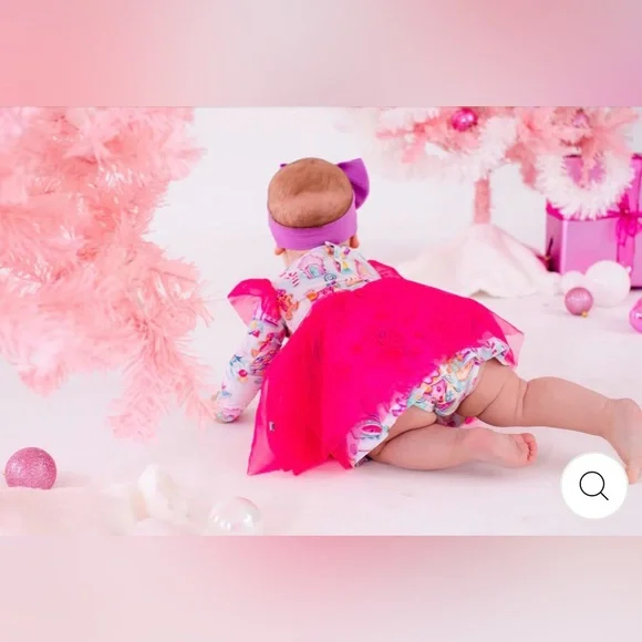 Birdie Bean Jovie Gingerbread Twirl Bodysuit Dress